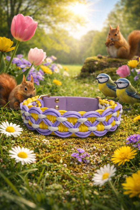 Collier épatant lavande doré